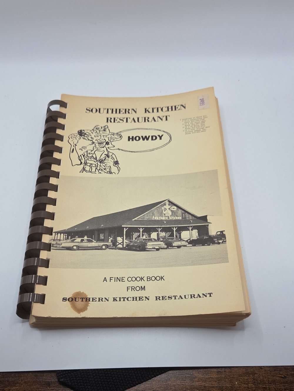 Cookbook. Southern Kitchen Restaurant 1979